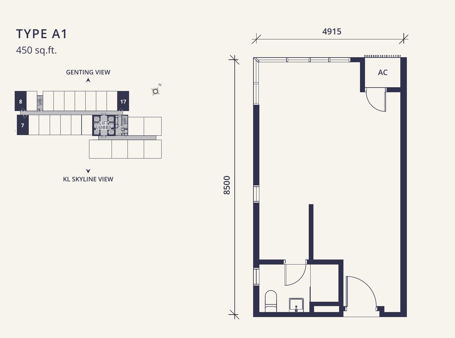 Sutera Suites Type A1 floor plan