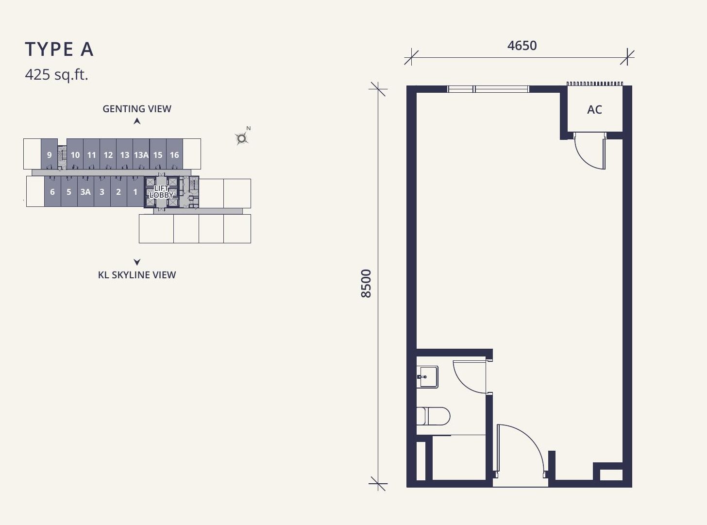 Sutera Suites Type A floor plan